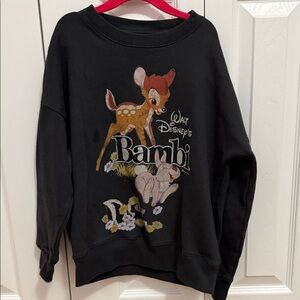 Disney Black Bambi Graphic Sweatshirt